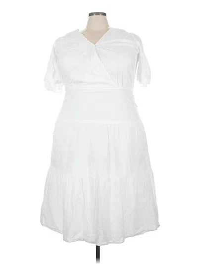 Pre-owned Julian Taylor Casual Dress In White