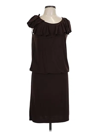 Pre-owned Julian Taylor Cocktail Dress In Brown