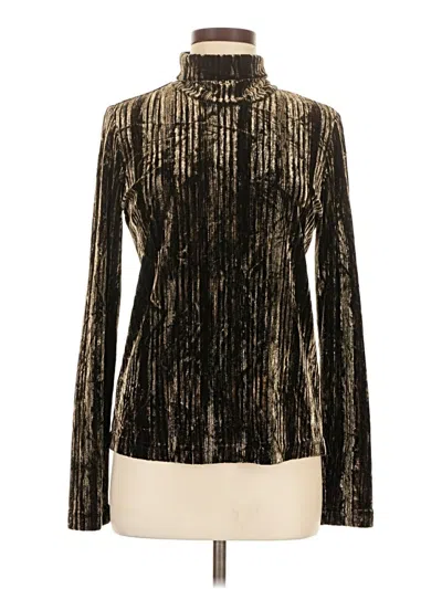 Pre-owned Julian Taylor Long Sleeve Turtleneck In Gold