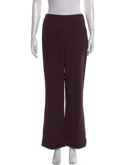 Pre-owned Juliana Collezione Flared Pants In Burgundy