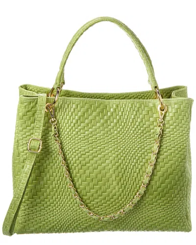 Juliana Cortini Aviva Woven Leather Shoulder Bag