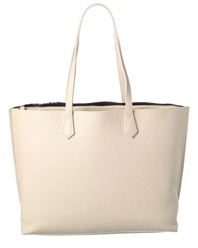 Juliana Cortini Cecile Leather Tote In Beige