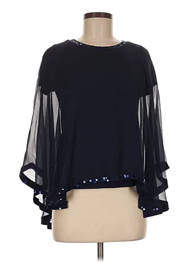 Pre-owned Julie Brown 3/4 Sleeve Blouse In Blue