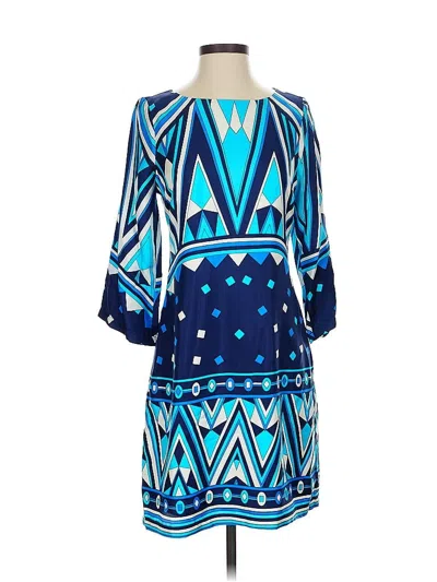 Pre-owned Julie Brown Casual Dress In Blue