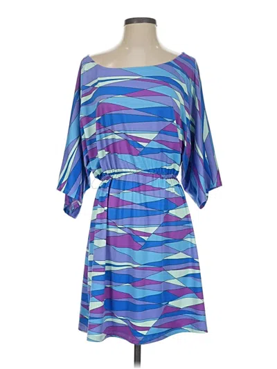 Pre-owned Julie Brown Casual Dress In Blue