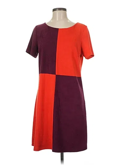 Pre-owned Julie Brown Casual Dress In Burgundy