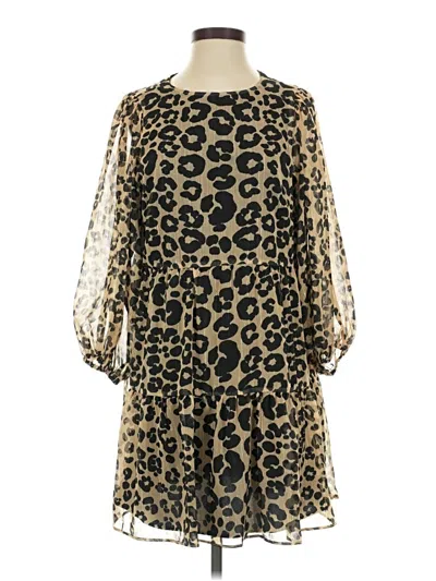 Pre-owned Julie Brown Casual Dress In Gold