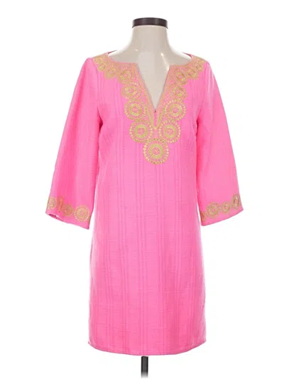 Pre-owned Julie Brown Casual Dress In Pink