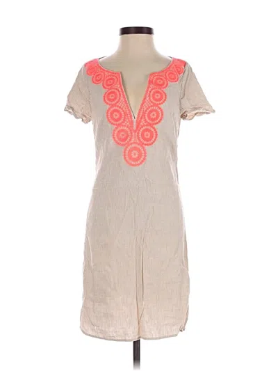 Pre-owned Julie Brown Casual Dress In Tan