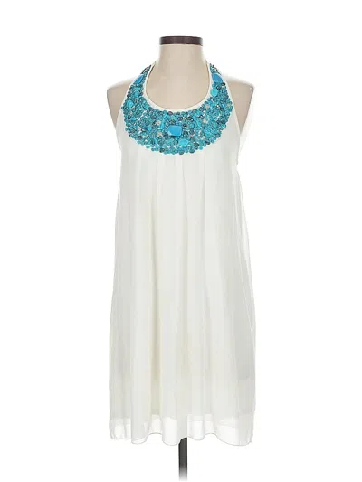 Pre-owned Julie Brown Casual Dress In White