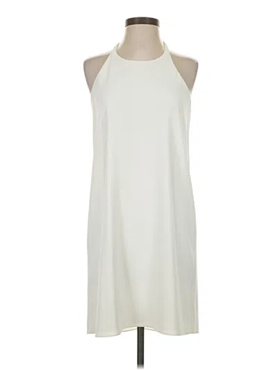 Pre-owned Julie Brown Casual Dress In White