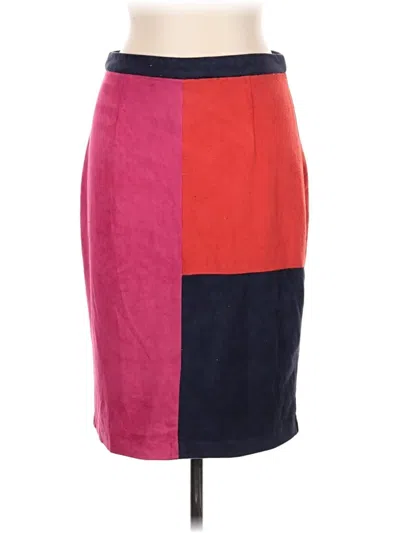 Pre-owned Julie Brown Casual Skirt In Burgundy