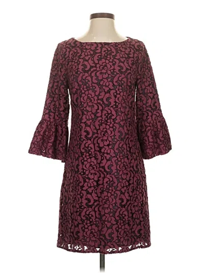 Pre-owned Julie Brown Cocktail Dress In Burgundy