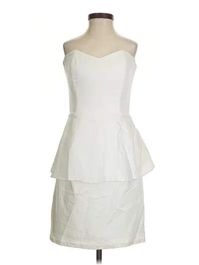 Pre-owned Julie Brown Cocktail Dress In White