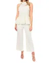 JULIE BROWN RUFFLE TANK TOP IN IVORY CREAM