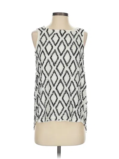 Pre-owned Julie Brown Sleeveless Blouse In White