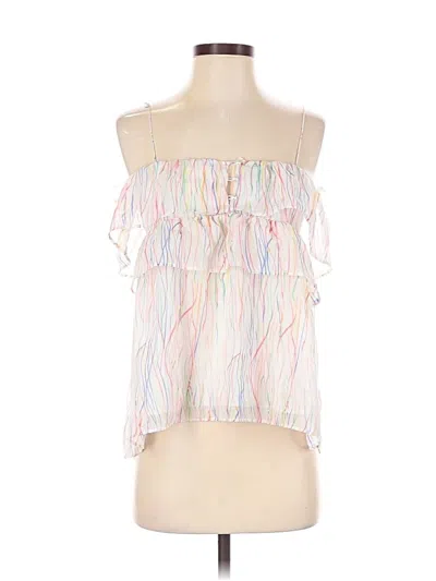 Pre-owned Julie Brown Sleeveless Blouse In White