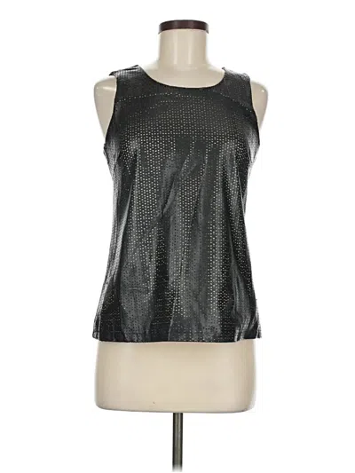 Pre-owned Julie Brown Sleeveless Top Black Keyhole Neckline Tops