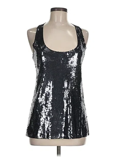 Pre-owned Julie Brown Sleeveless Top Silver Halter Neckline Tops