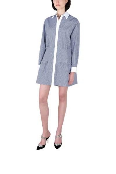 Julie De Libran Charlotte Shirt Dress In Navy In Blue