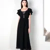 Julie De Libran X Eres Rose Dress In Black