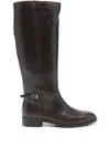 Julie Dee 30mm Buckle-detail Boots In Brown
