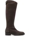 Julie Dee 30mm Knee-high Suede Boots In Brown