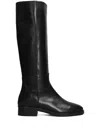 Julie Dee 40mm Leather Boots In Black