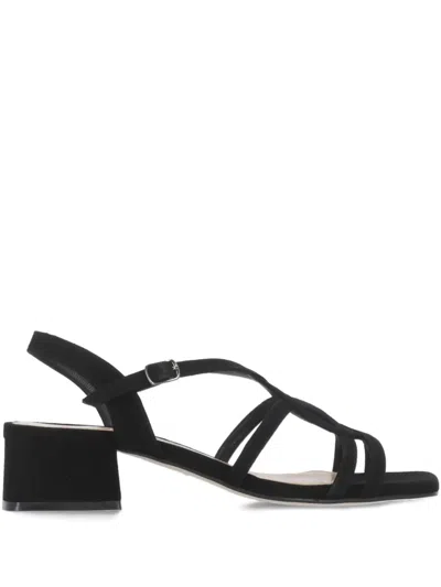 Julie Dee 50mm Ankle-strap Caged Sandals In Black