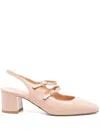 Julie Dee Pumps In Powder Leather In Neutrals
