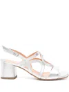 Julie Dee Pumps In Silver Leather In Silver