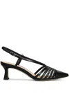 Julie Dee Leather Sandals In 黑色