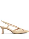 Julie Dee Pumps In Powder Leather In Neutrals