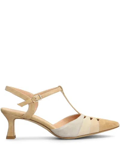 Julie Dee 60mm Suede Pumps In Neutrals