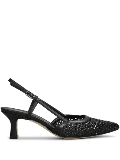 Julie Dee 65mm Leather Pumps In Black