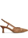 Julie Dee Pumps In Leather Color Leather In Neutrals
