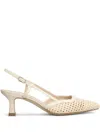 Julie Dee Pumps In Beige Leather In Neutrals