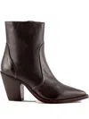 Julie Dee 70mm Pointed-toe Block-heel Boots In Brown