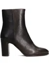 Julie Dee 75mm Leather Zip-fastening Block-heel Ankle Boots In Brown