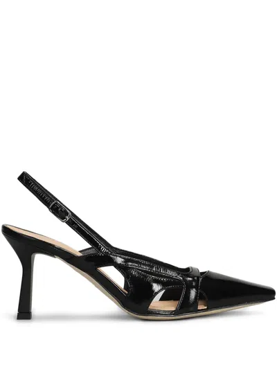 Julie Dee 80mm Leather Pumps In Black