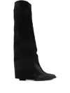 Julie Dee 85mm Suede Boots In Black