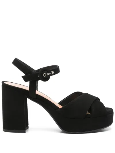 Julie Dee Sandals In Black Suede