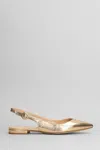 Julie Dee Ballet Flats In Copper Leather In Brown