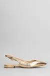 Julie Dee Ballet Flats In Copper Leather In Brown
