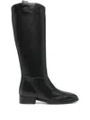 Julie Dee Block-heel Boots In Black