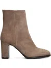 Julie Dee Block-heel Suede Boots In Neutral