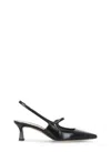 Julie Dee Pumps In Black Leather In Black