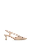 Julie Dee Pumps In Powder Leather In Pink