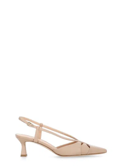 Julie Dee Pumps In Powder Leather In Pink