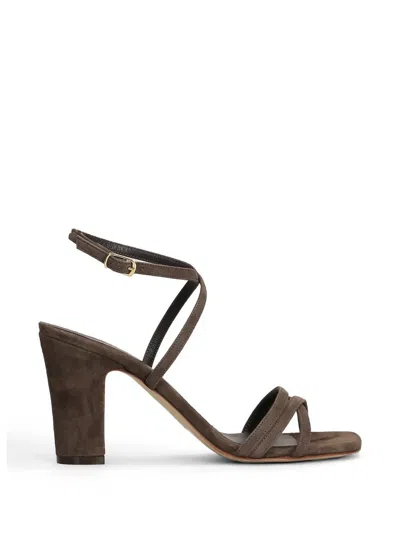 Julie Dee Buckle-fastening Crossover-strap Sandals In Brown